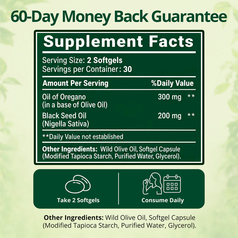 Maju Oregano Capsules w/ Black Seed Oil