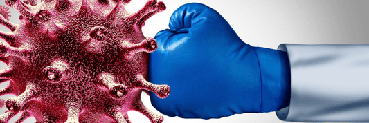 Germ being punched by Blue boxing glove