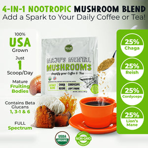 Mushroom Coffee Extract 80g — MAJU Lion's Mane, Chaga, Cordyceps & Reishi Blend - Thumbnail 3
