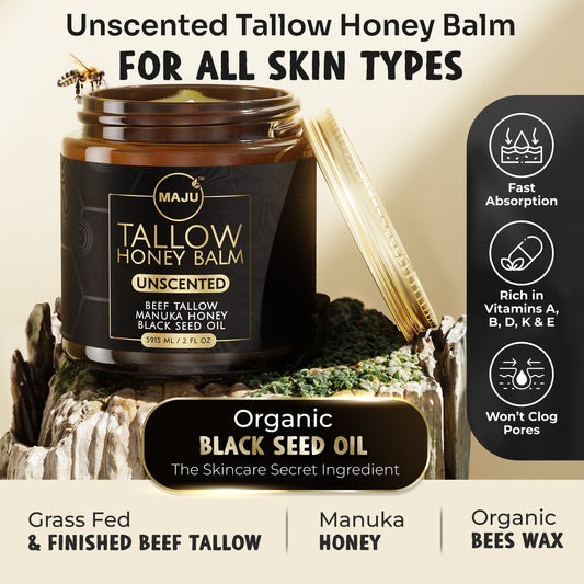 Tallow Black Seed Manuka Honey Balm, Unscented