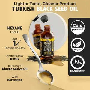 Black Seed Oil 8oz, Cold-Pressed — MAJU Nigella Sativa - Thumbnail 3
