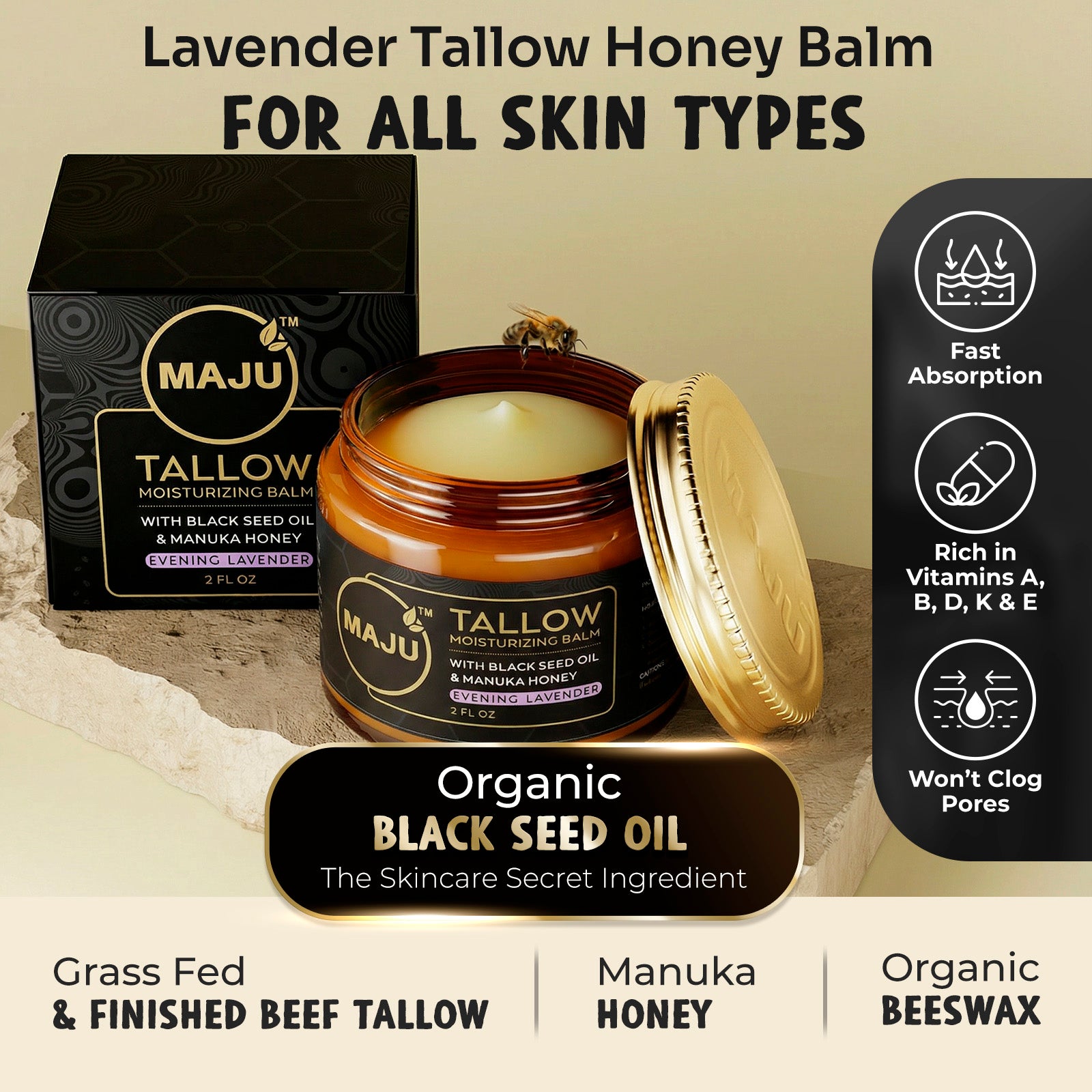 Maju's Tallow Black Seed Honey Balm - Image 11