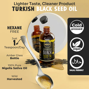 Black Seed Oil 16oz, Cold-Pressed — MAJU Nigella Sativa - Thumbnail 3