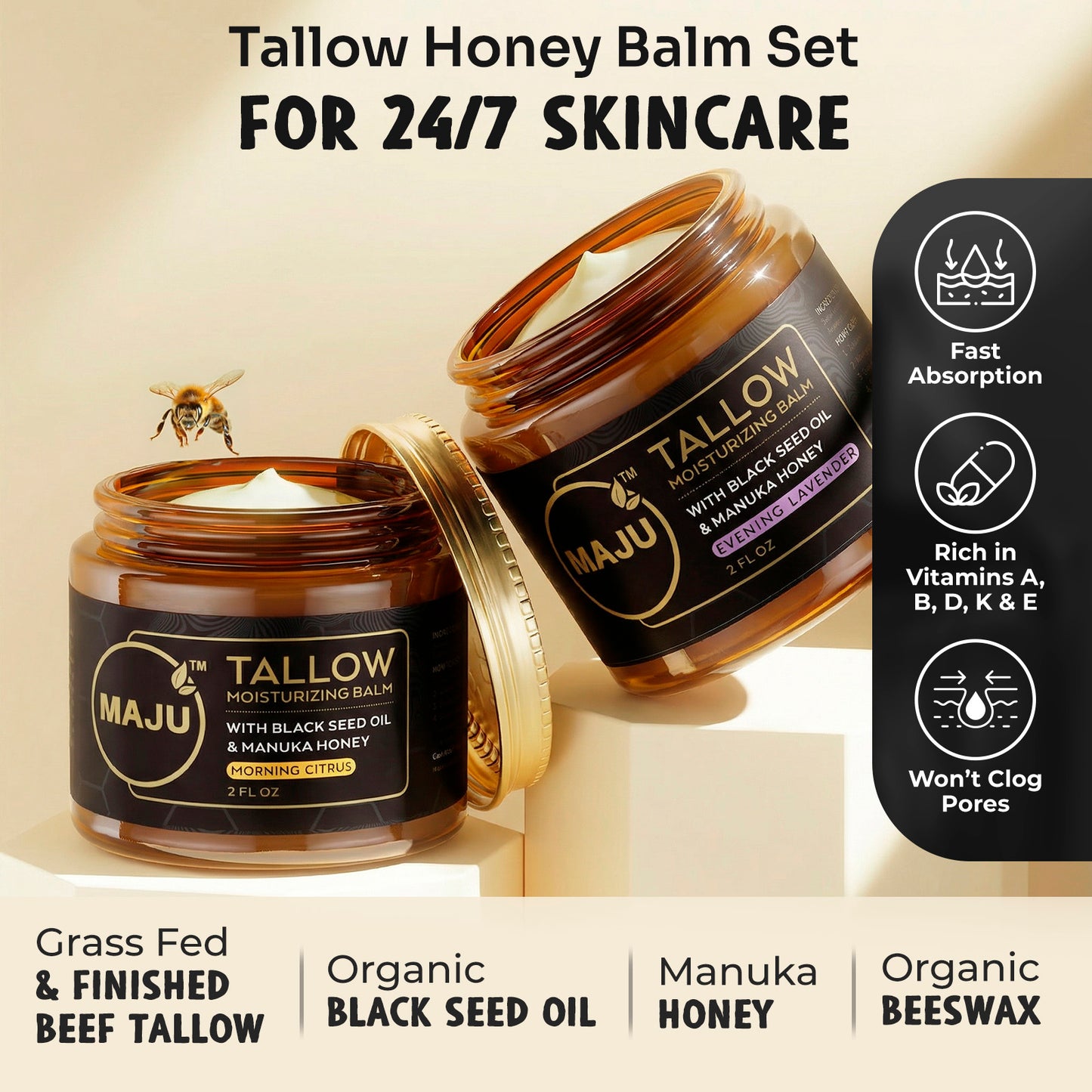 MAJU's Tallow Black Seed Manuka Honey Balm Subscription Plan