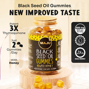 Black Seed Oil Gummies 90ct, 500mg — MAJU Chewable - Thumbnail 4