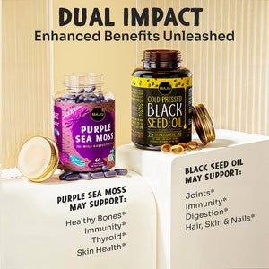 Black Seed Oil & Purple Sea Moss Capsule Bundle - Thumbnail 2
