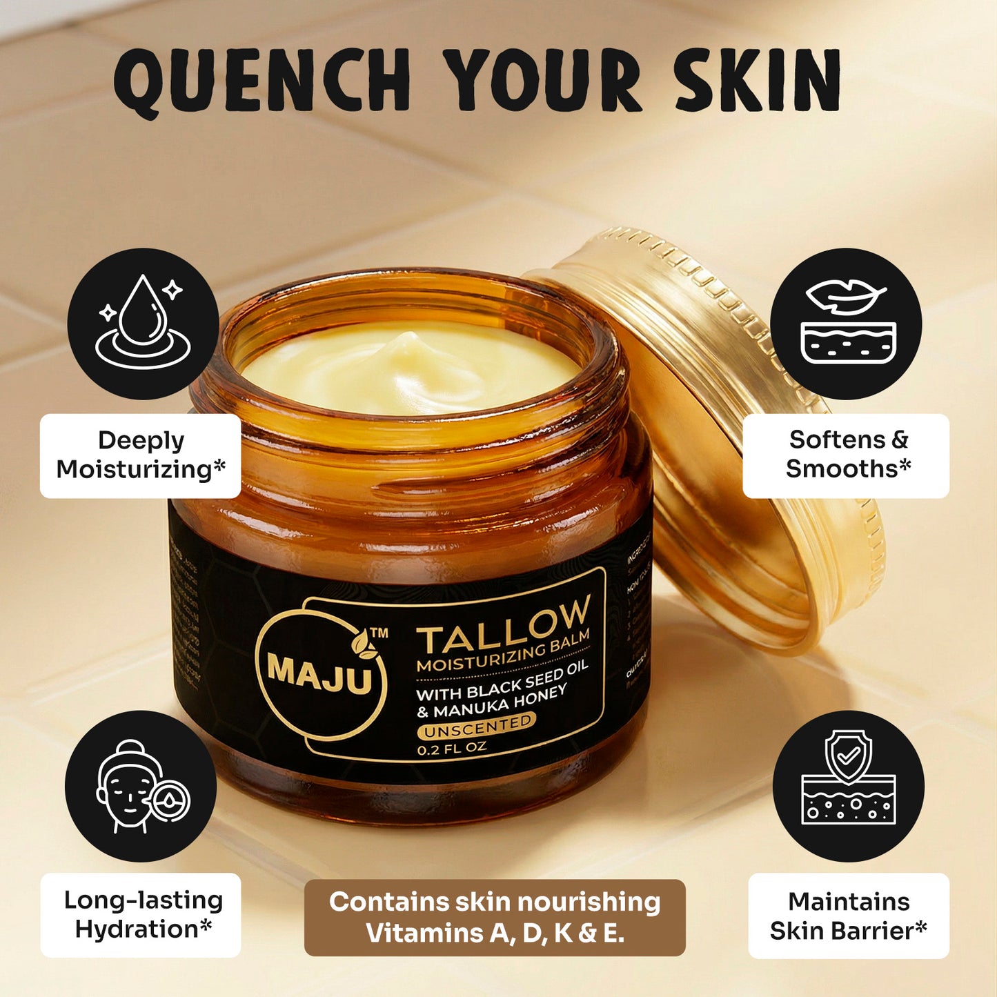 Maju's Tallow Black Seed Honey Balm - Maju Superfoods