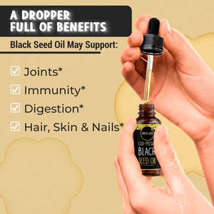 Black Seed Oil Liquid Drops 2oz — MAJU Cold-Pressed, Travel Size - Thumbnail 3