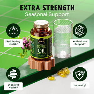 Oregano Oil Capsules 60ct — MAJU High-Carvacrol with Black Seed Oil - Thumbnail 3