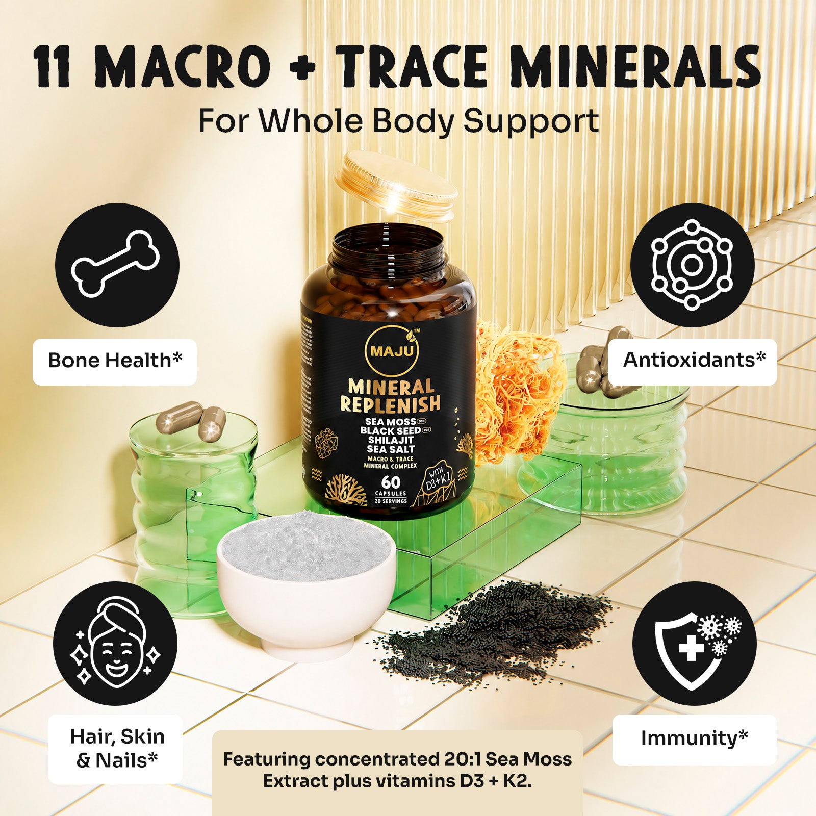 16-in-1 Mineral Replenish — MAJU Sea Moss Macro & Trace Minerals - Image 3