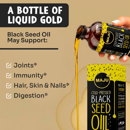 Maju cold-pressed black seed oil 8oz, high thymoquinone