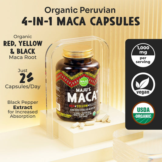 Organic Maca Plus™ Capsules (120ct) - Maju Superfoods