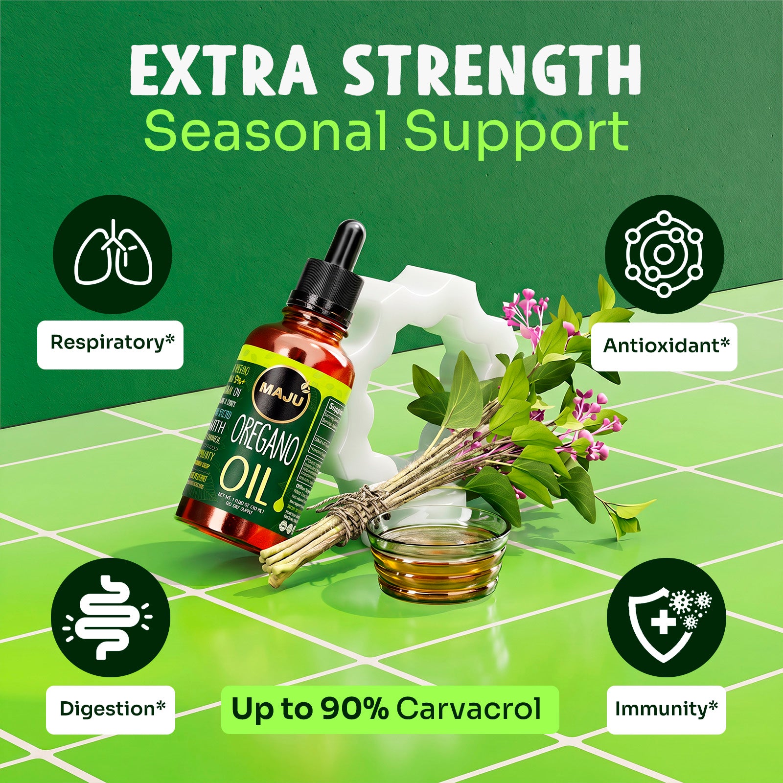 Oil of Oregano 1oz — MAJU Wild-Grown High-Carvacrol - Image 3