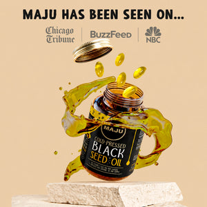 Black Seed Oil Capsules 60ct — MAJU Cold-Pressed Softgels, High Thymoquinone - Thumbnail 5