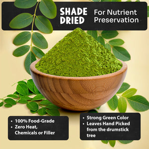 Organic Moringa Powder 1lb — MAJU Oleifera Leaf, Shade-Dried - Thumbnail 4