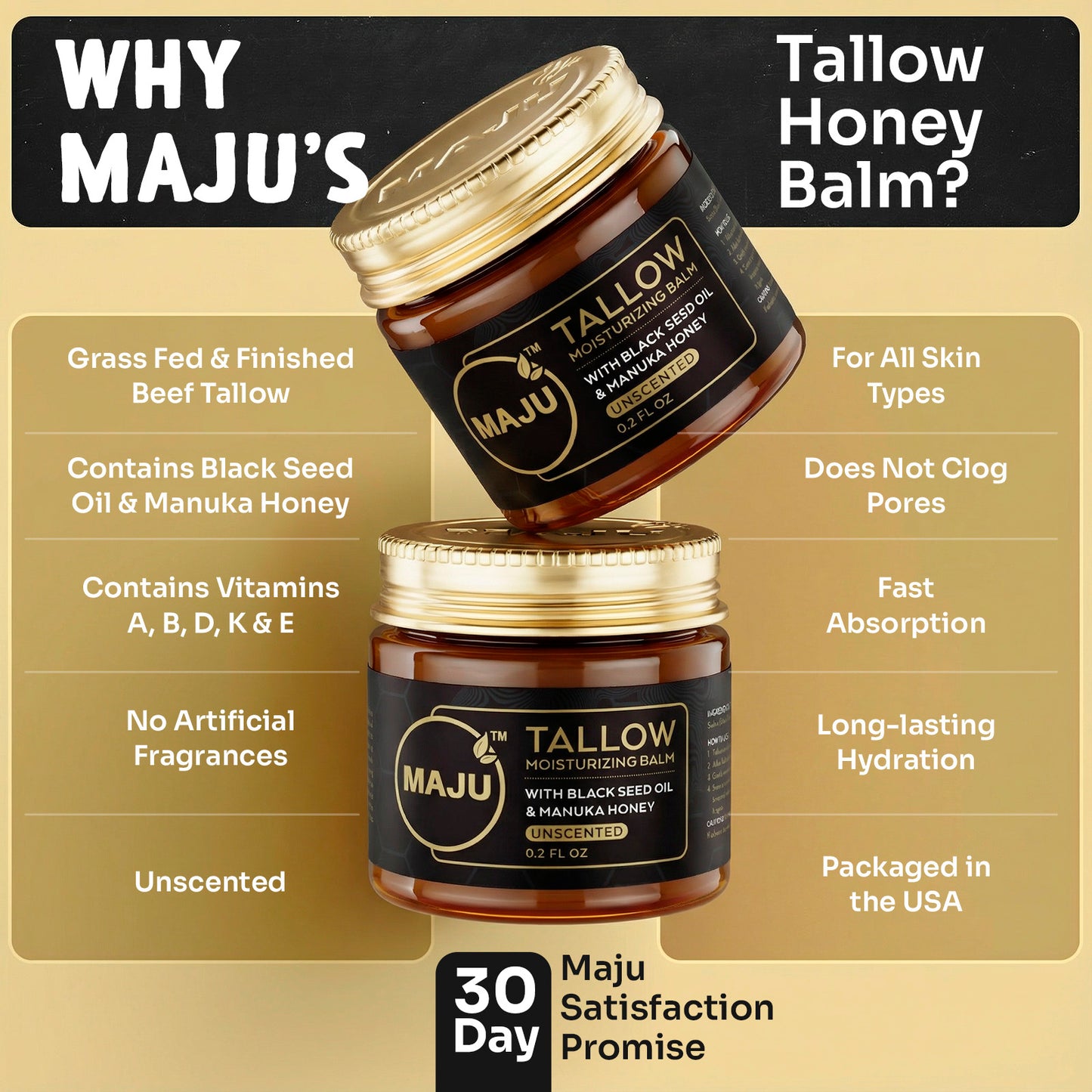 Maju's Tallow Black Seed Honey Balm - Maju Superfoods
