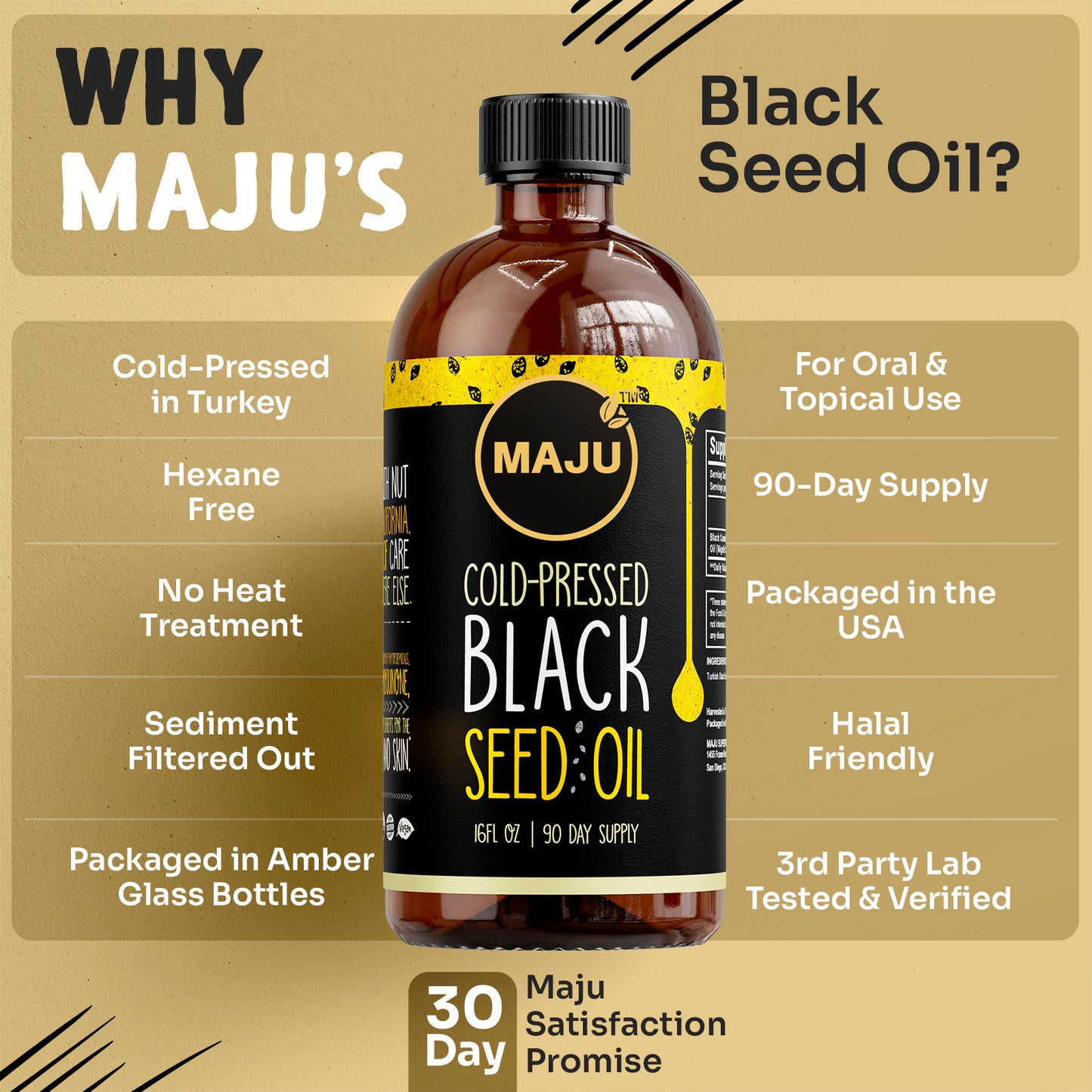 Black Seed Oil (16oz) - Maju Superfoods