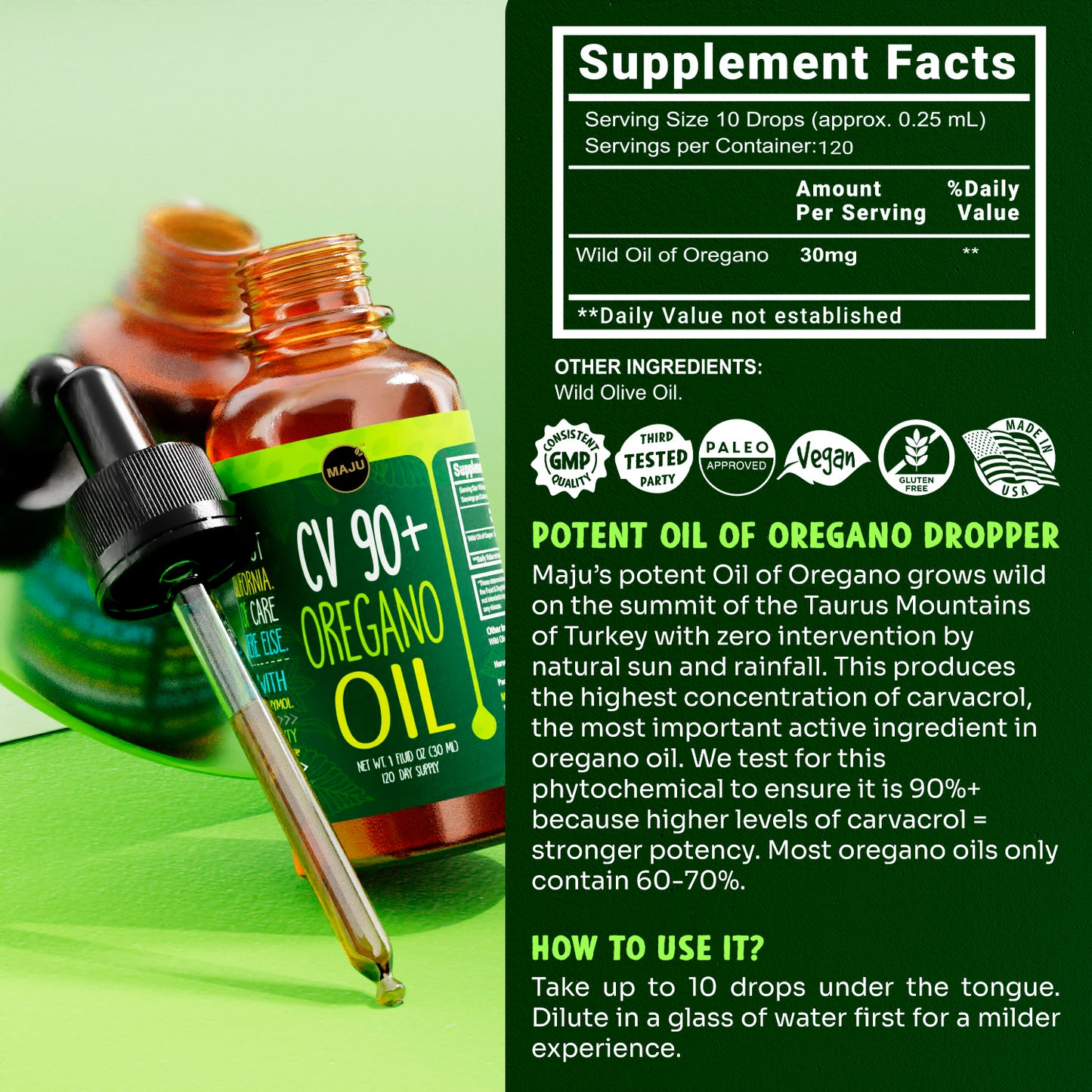 CV90 Oil of Oregano (1oz) - Maju Superfoods