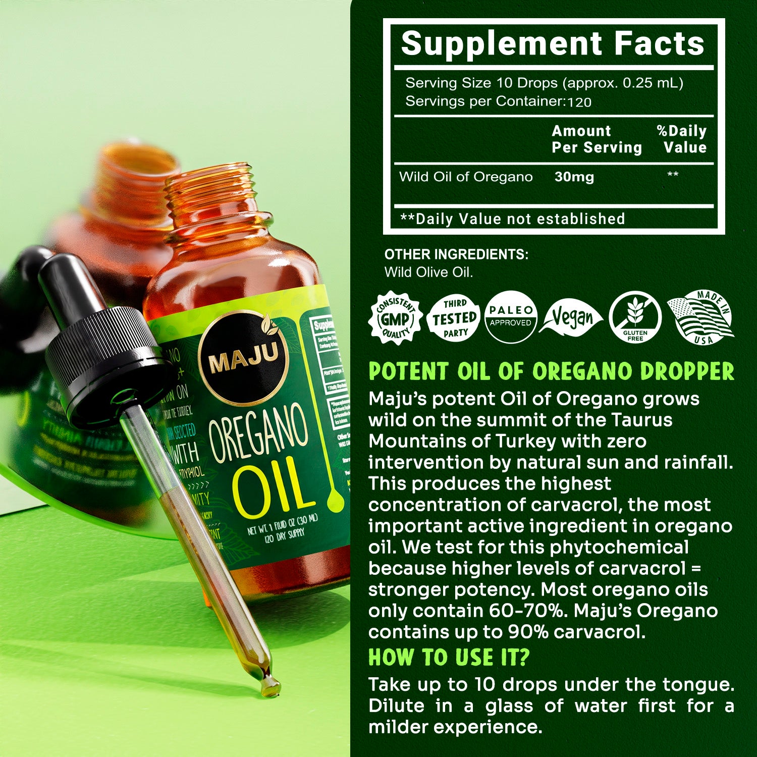 Oil of Oregano 1oz — MAJU Wild-Grown High-Carvacrol - Image 6