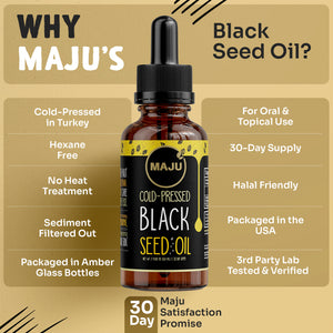Black Seed Oil Liquid Drops 2oz — MAJU Cold-Pressed, Travel Size - Thumbnail 5