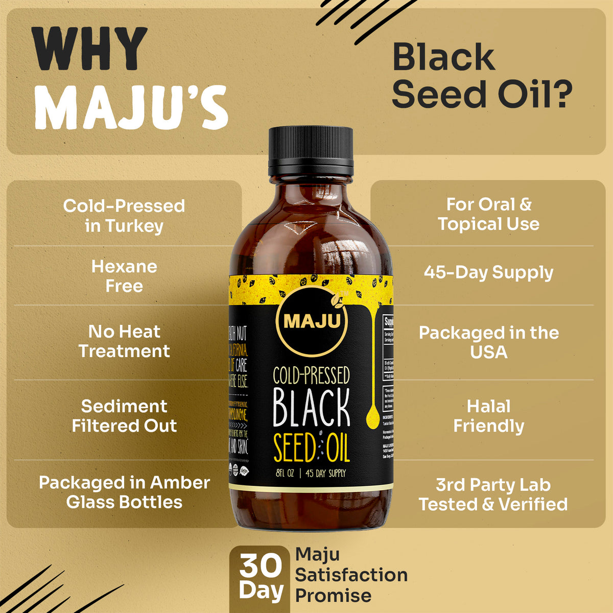 Maju cold-pressed black seed oil 8oz daily supplement