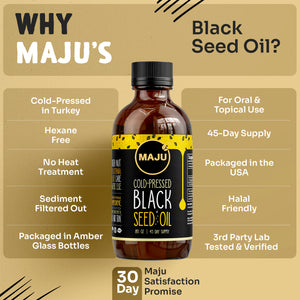 Black Seed Oil 8oz, Cold-Pressed — MAJU Nigella Sativa - Thumbnail 6