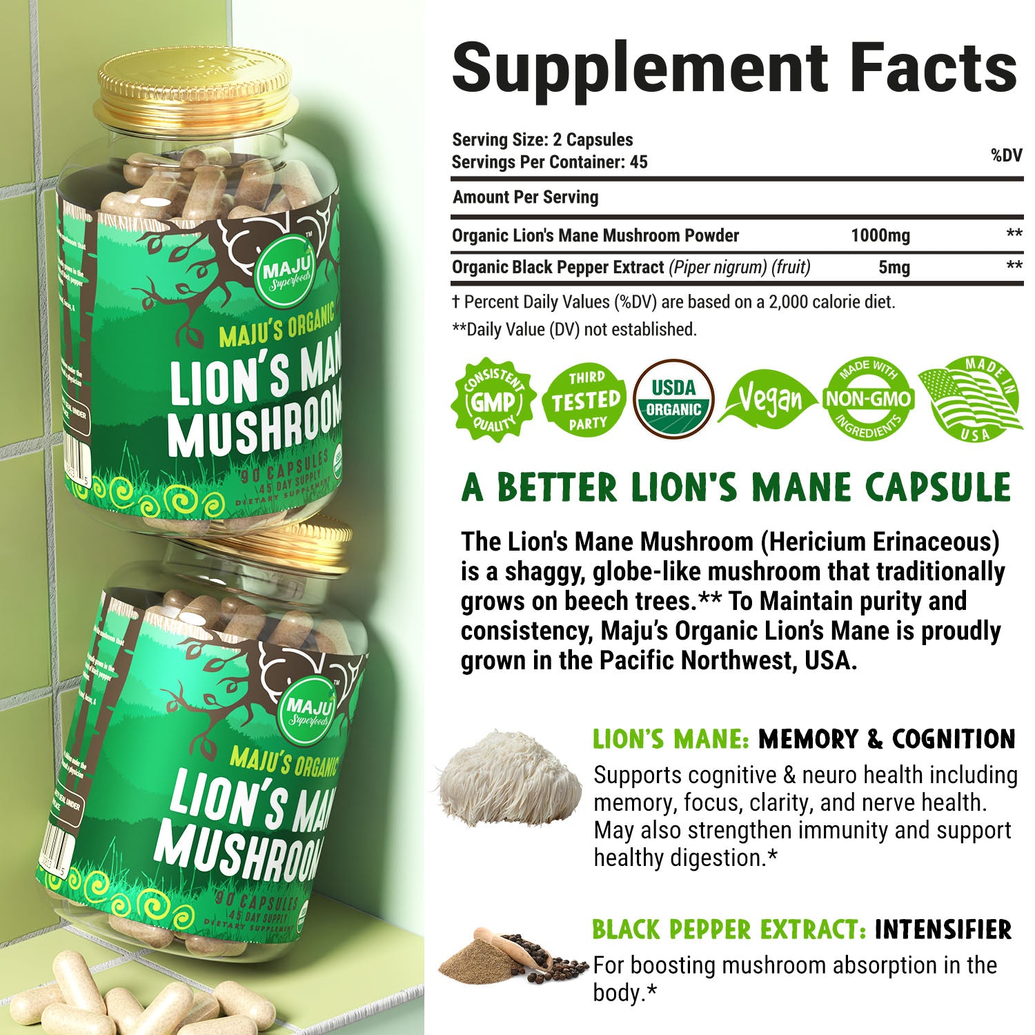 Lion's Mane Capsules (90ct) - Image 6