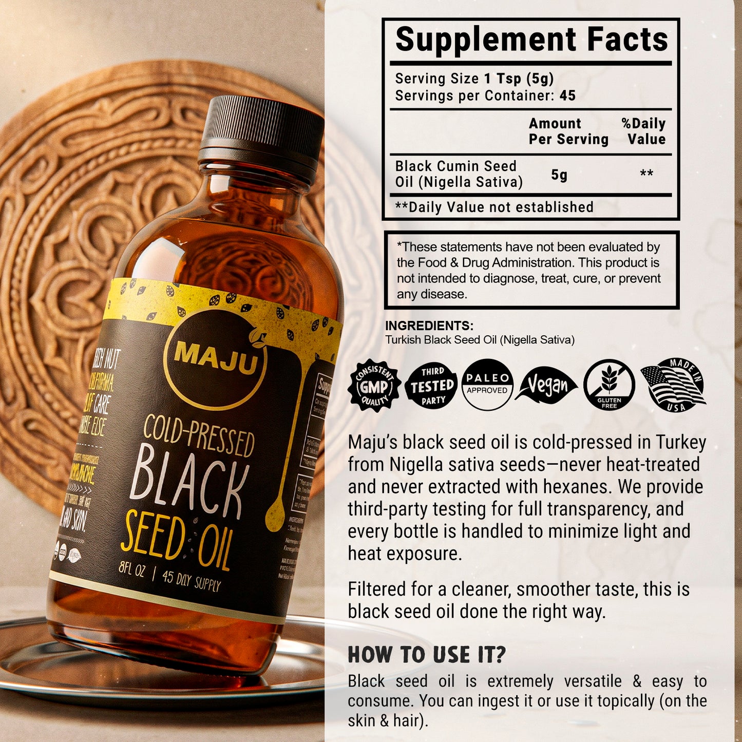 MAJU's Black Seed Oil - Maju Superfoods