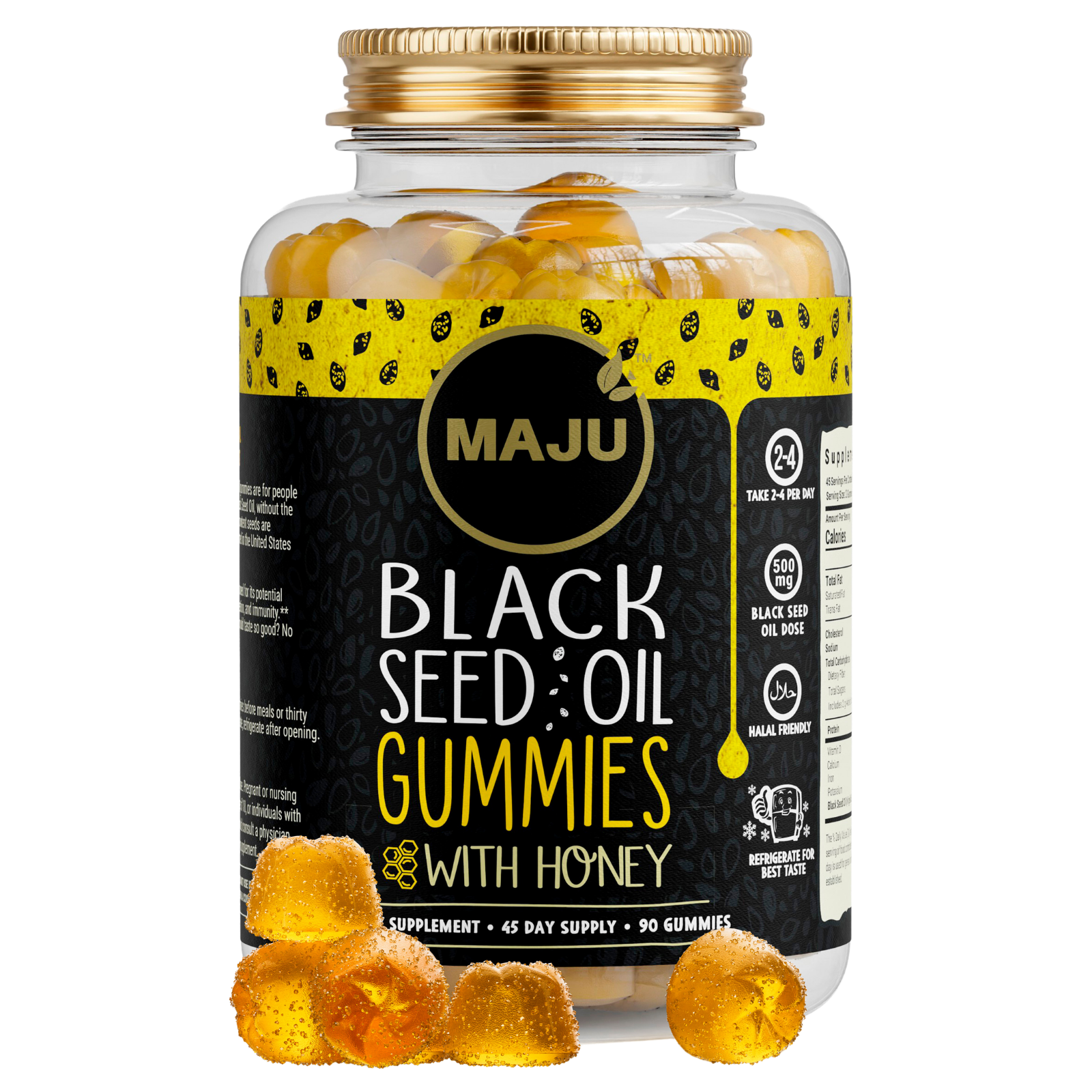 Black Seed Oil Gummies 500 mg (90 Count) - Image 1