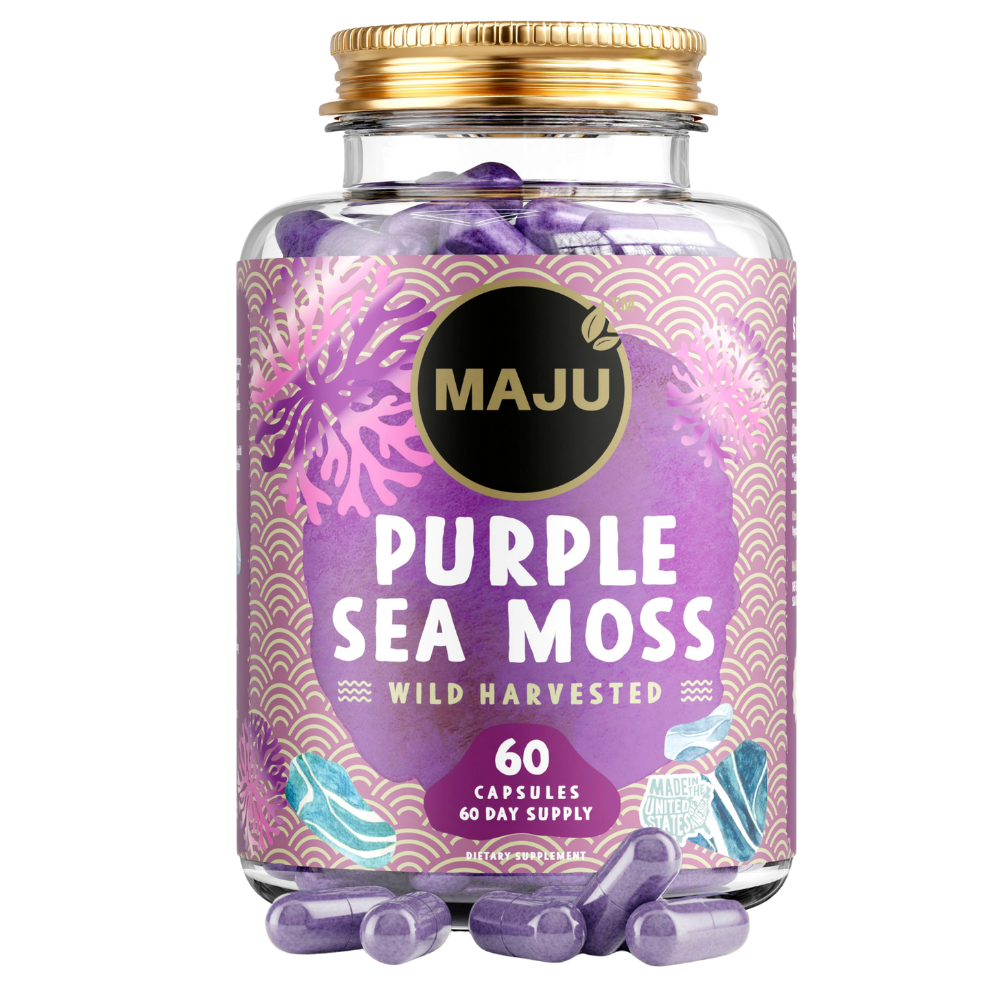 Purple Chondrus Crispus Sea Moss Capsules (60ct)