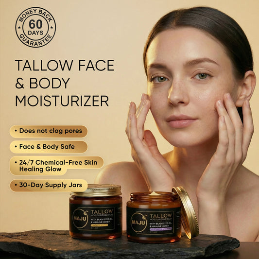 MAJU's Tallow Moisturizing Balm: 1 Morning Citrus + 1 Evening Lavender - Maju Superfoods