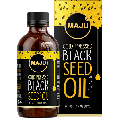 Maju cold-pressed black seed oil 8oz glass bottle