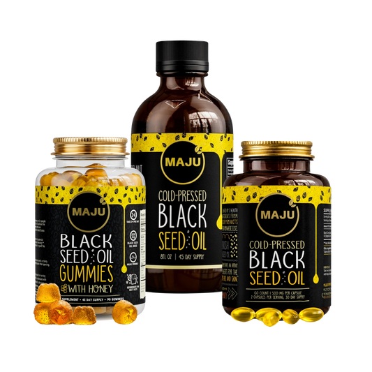 Black Seed Oil Supplement Bundle – Capsules, Gummies, Liquid