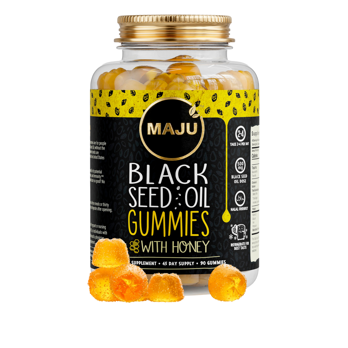 Black Seed Oil Gummies 90ct, 500mg — MAJU Chewable
