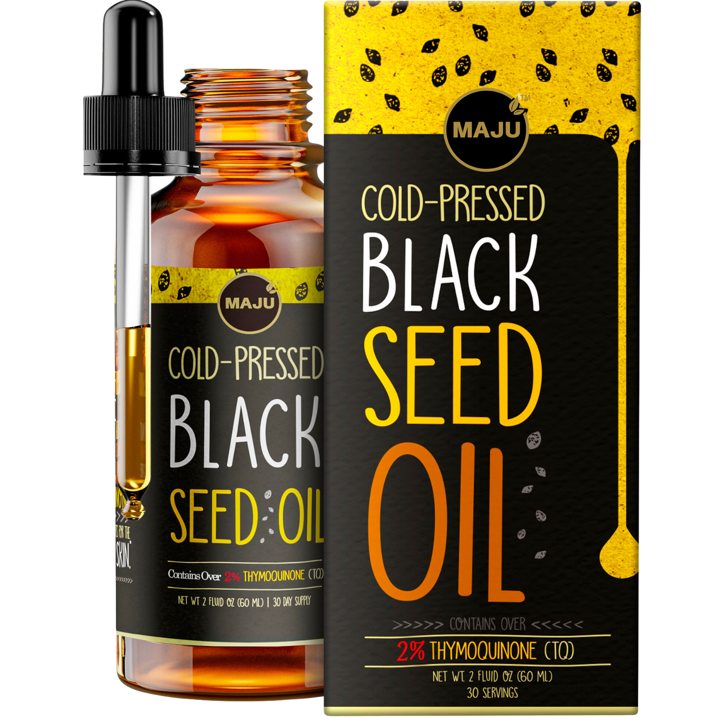 Black Seed Oil Liquid Dropper (2oz) - Maju Superfoods