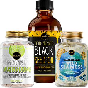 Wellness Supplement Bundle – Black Seed Oil, Sea Moss & Mushrooms - Thumbnail 1