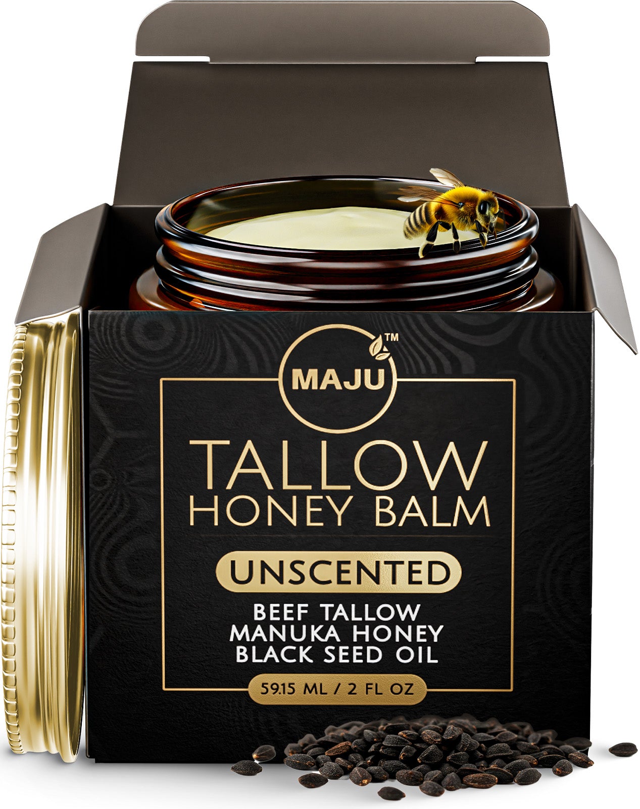 Tallow Black Seed Manuka Honey Balm, Unscented