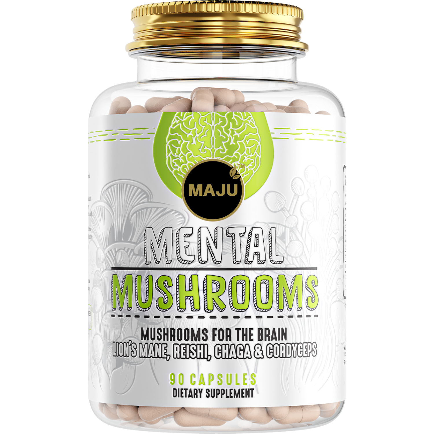 Mental Mushroom Capsules (90ct) - Image 1