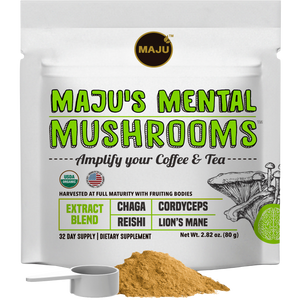 Mushroom Coffee Extract 80g — MAJU Lion's Mane, Chaga, Cordyceps & Reishi Blend - Thumbnail 1