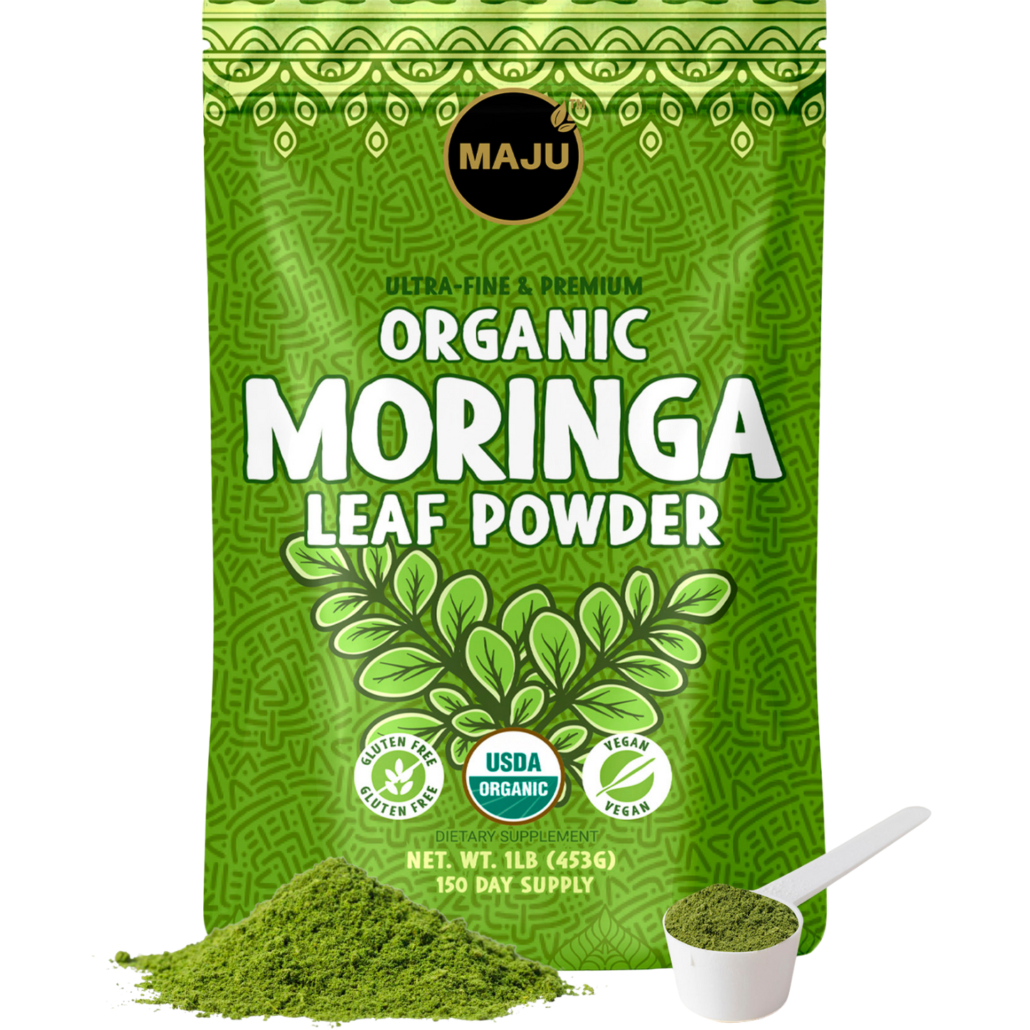 Organic Moringa Powder (1 lb) - Maju Superfoods