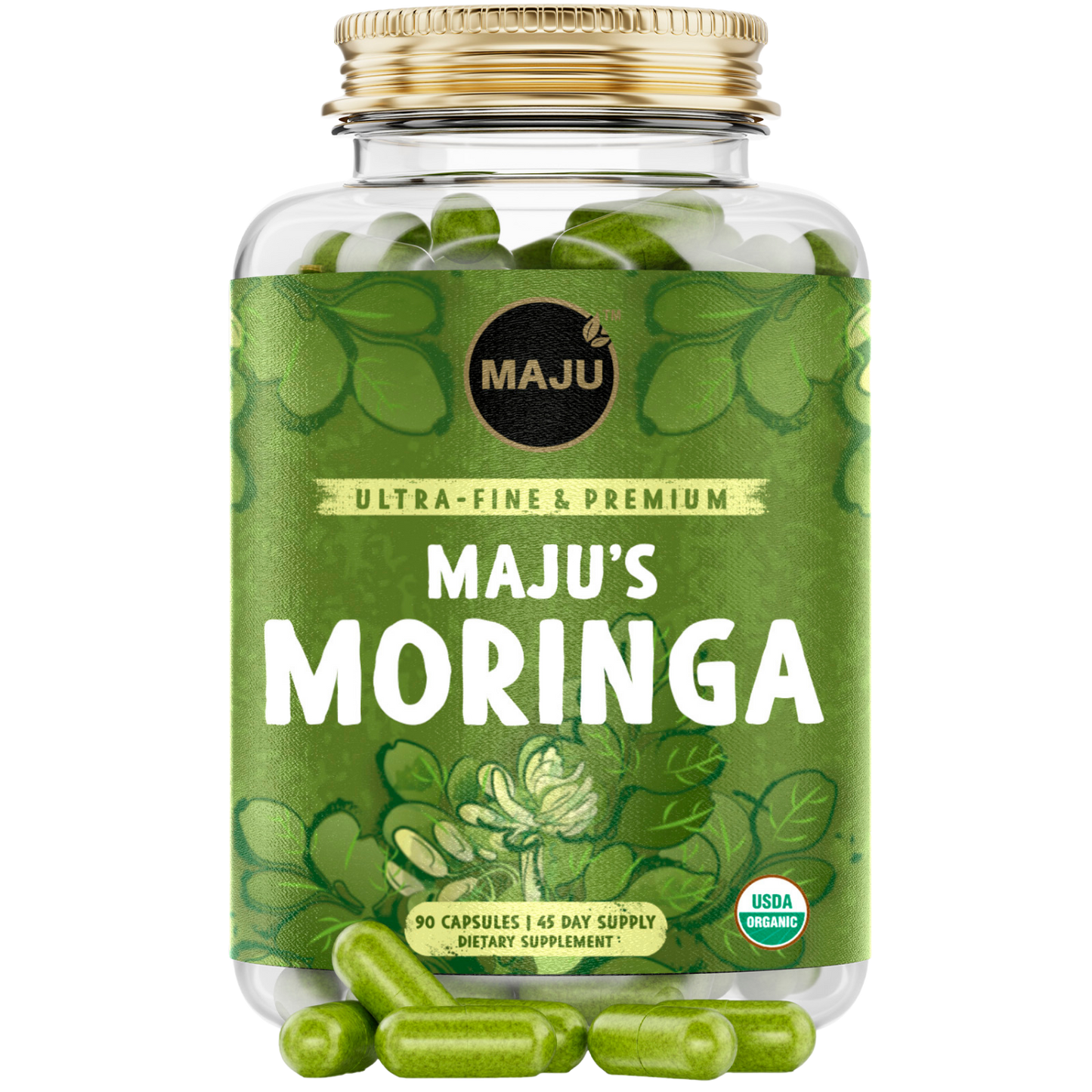 Moringa Capsules (90ct) - Maju Superfoods