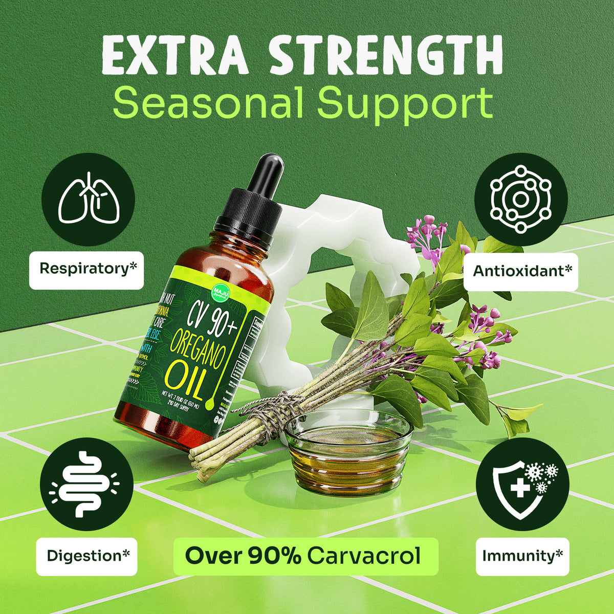 CV90 Oil of Oregano (2oz) Maju Superfoods