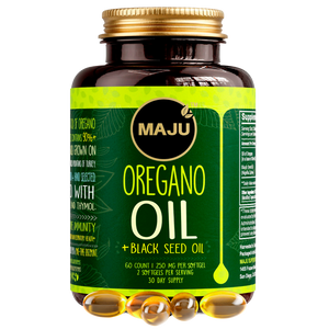 Oregano Oil Capsules 60ct — MAJU High-Carvacrol with Black Seed Oil - Thumbnail 1