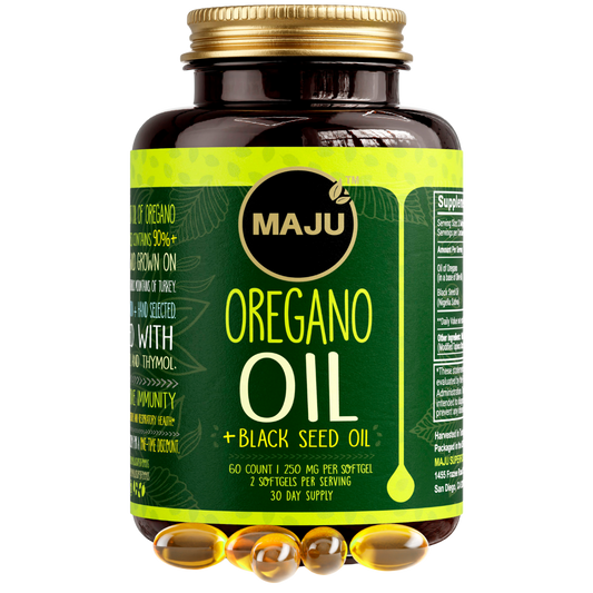 Oregano Oil Capsules with Organic Black Seed Oil, 60ct