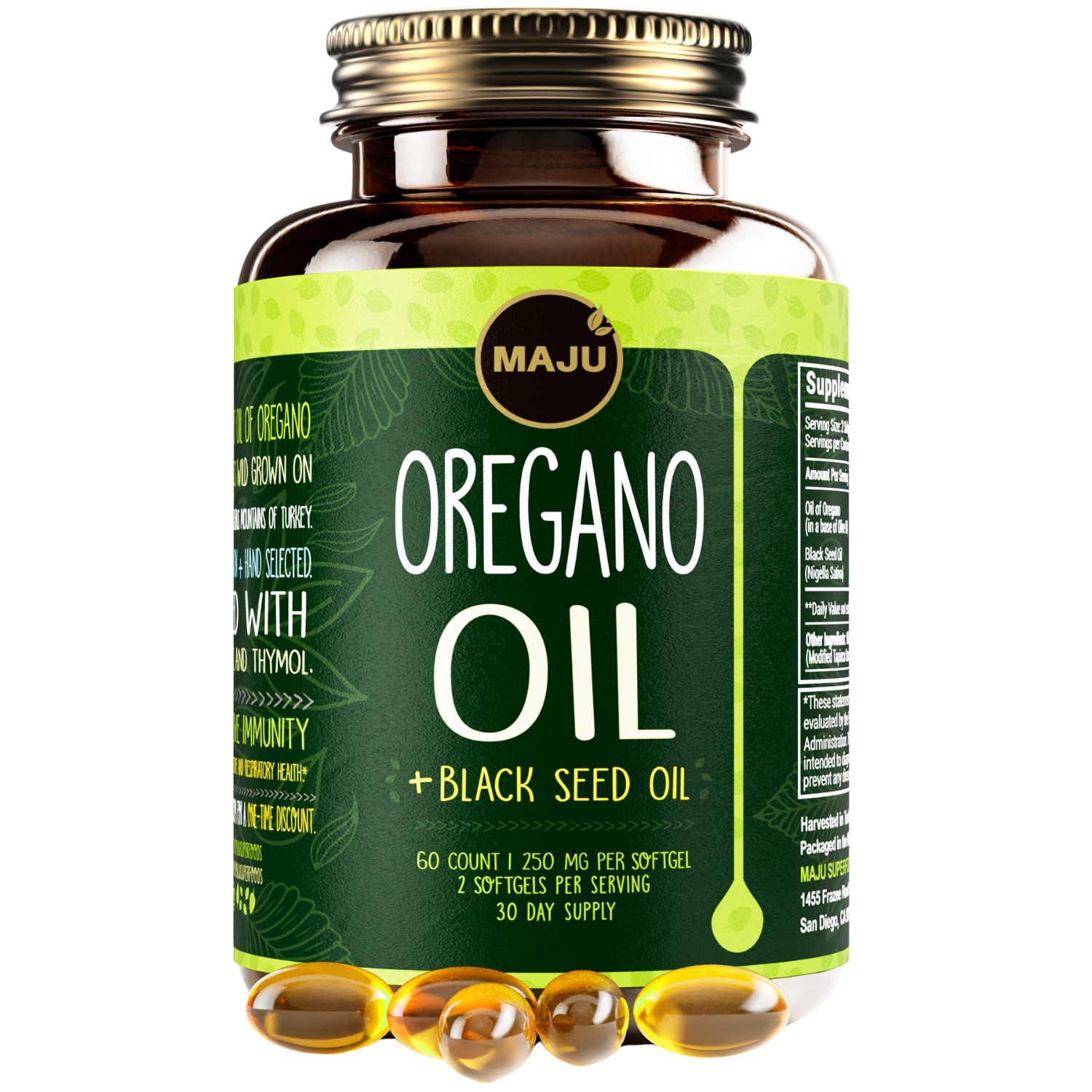 Oregano Oil Capsules (60ct) - Image 1
