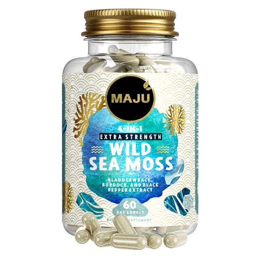 Wild Sea Moss, Raw Dried — MAJU Chondrus Crispus Whole Leaf