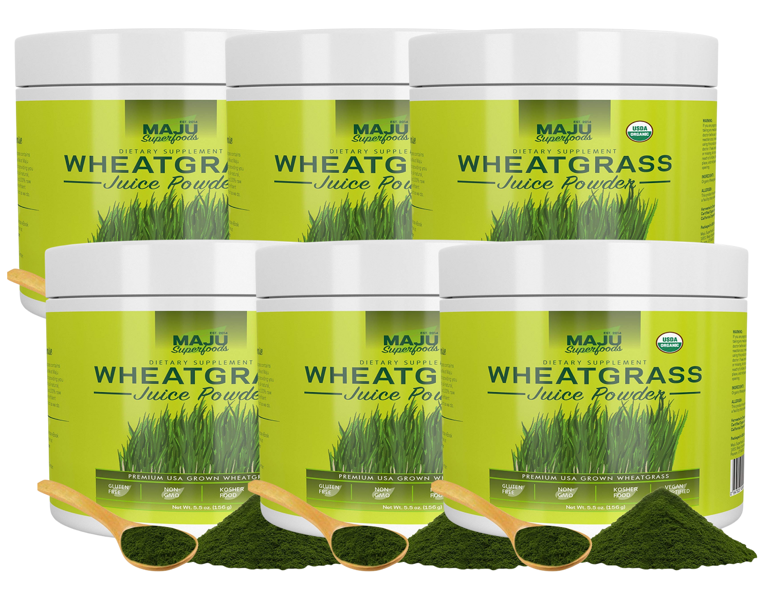 Organic Wheatgrass Juice Powder (5.5oz) Maju Superfoods