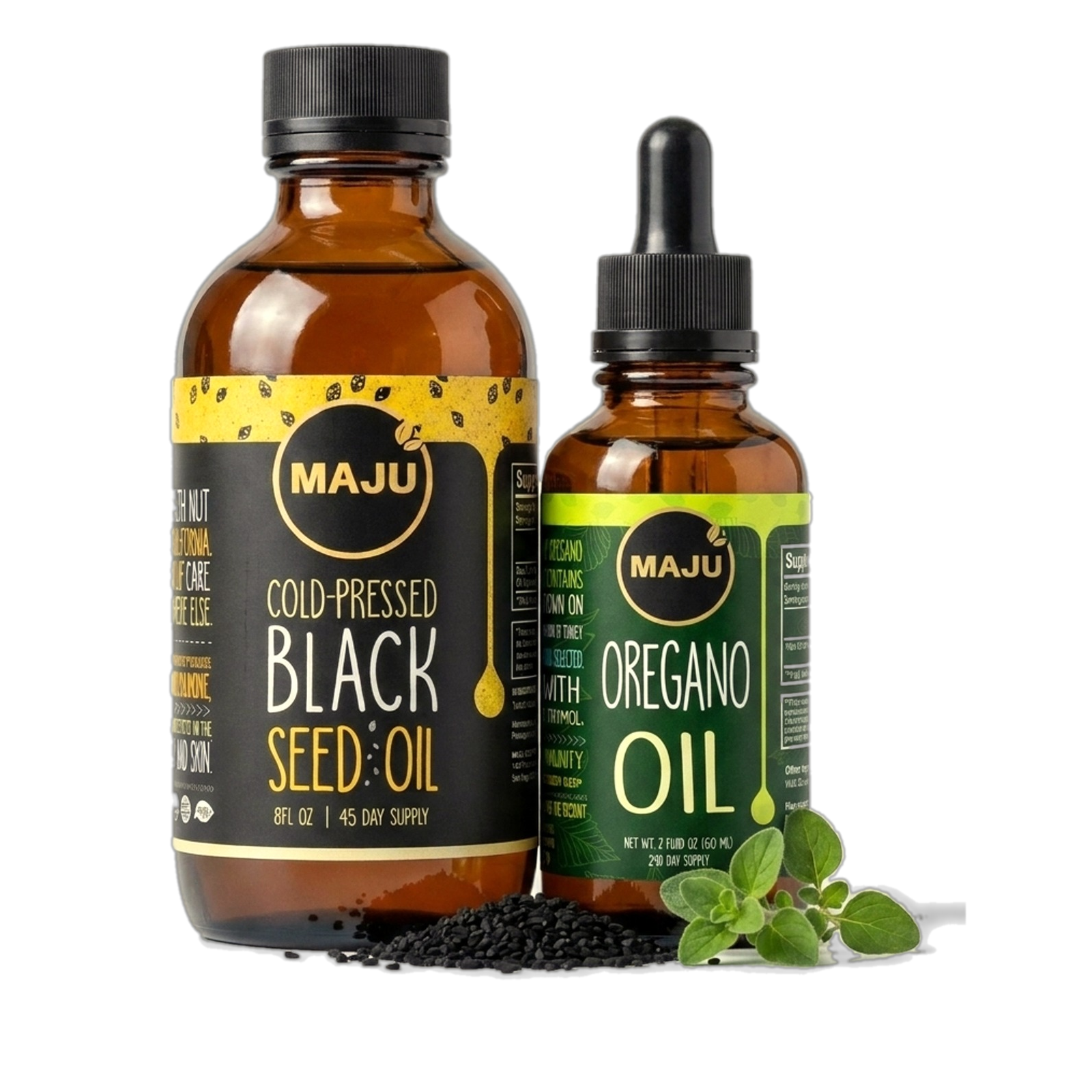 Black Seed Oil & Oregano Oil Supplement Bundle - Image 1