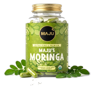 Organic Moringa Capsules 90ct — MAJU Oleifera Leaf - Thumbnail 1