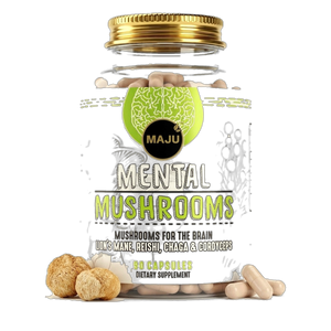 Mushroom Complex Capsules 90ct — MAJU Lion's Mane, Chaga, Cordyceps & Reishi - Thumbnail 1